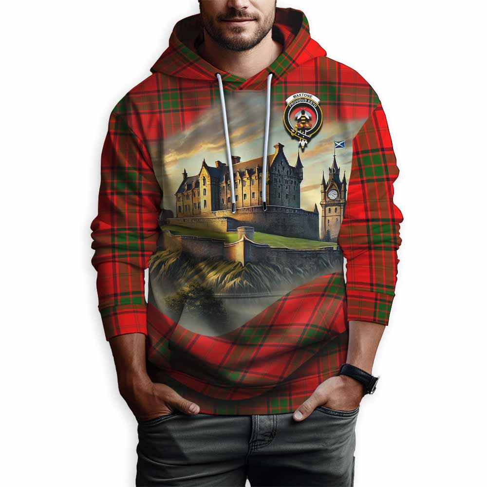 Maxtone Tartan Family Crest Hoodie with Scottish Ancient Castle Style Pullover Hoodie - Tartan Vibes Clothing