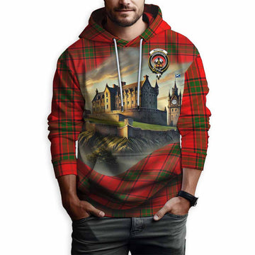 Maxtone Tartan Family Crest Hoodie with Scottish Ancient Castle Style Pullover Hoodie - Tartan Vibes Clothing