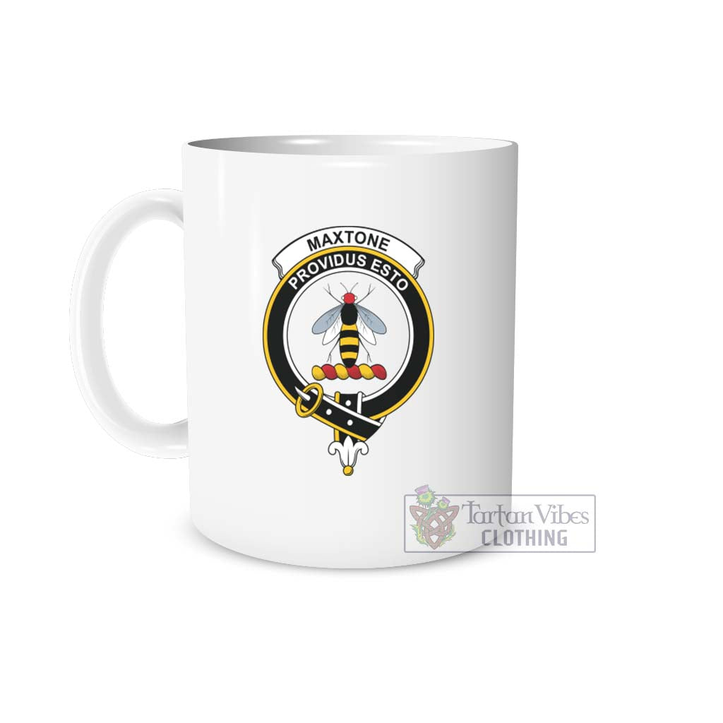 Maxtone Family Crest Ceramic Mug White - 2D-tartanvibesclothing