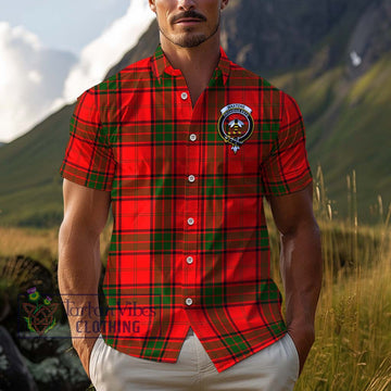 Maxtone Tartan Cotton Hawaiian Shirt with Family Crest Kid - Tartan Vibes Clothing