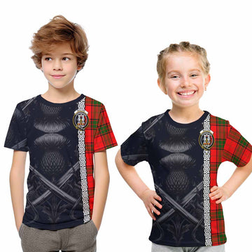 Maxtone Tartan Kid T-Shirt with Family Crest Cross Sword Thistle Celtic Vibes Youth XL Size14 - Tartan Vibes Clothing
