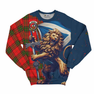 Maxtone Tartan Family Crest Sweatshirt with Scottish Majestic Lion Unisex - Tartan Vibes Clothing