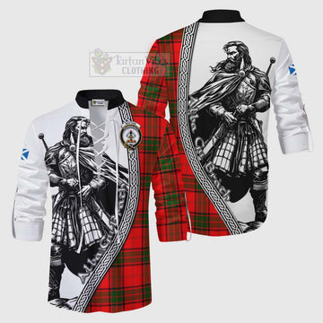 Maxtone Tartan Clan Crest Ghillie Kilt Shirt with Highlander Warrior Celtic Style Men - Tartan Vibes Clothing