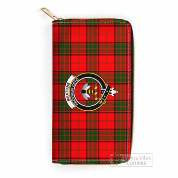 Tartan Vibes Clothing Maxtone Tartan Women's Leather Wallet with Family Crest