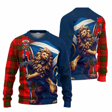 Maxtone Tartan Family Crest Knitted Sweater with Scottish Majestic Lion Unisex - Tartan Vibes Clothing