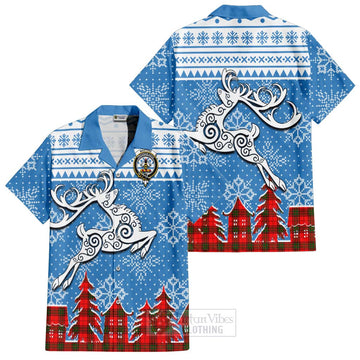 Maxtone Clan Christmas Hawaiian Shirt Celtic Reindeer Style Kid - Tartan Vibes Clothing