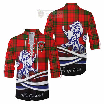 Maxtone Tartan Ghillie Kilt Shirt with Alba Gu Brath Regal Lion Emblem Men - Tartan Vibes Clothing