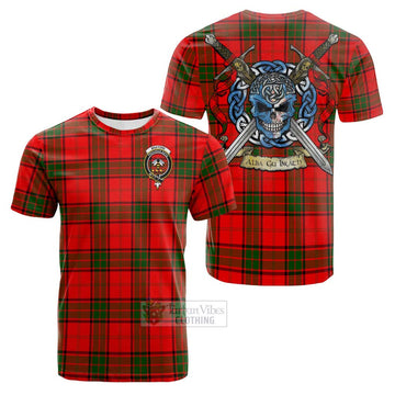 Maxtone Tartan Cotton T-shirt with Family Crest Celtic Skull Style Kid's Shirt - Tartan Vibes Clothing