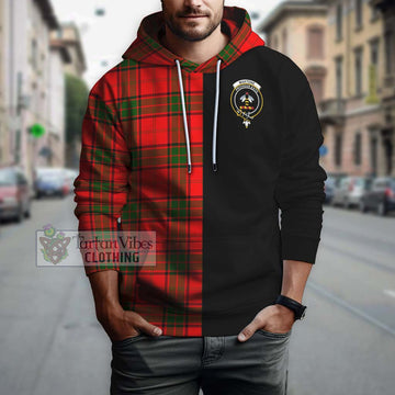 Maxtone Tartan Hoodie with Family Crest and Half Of Me Style Zip Hoodie - Tartan Vibes Clothing