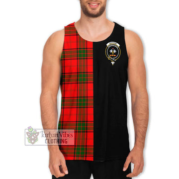 Maxtone Tartan Men's Tank Top with Family Crest and Half Of Me Style Men - Tartan Vibes Clothing