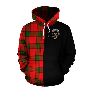 Maxtone Tartan Cotton Hoodie with Family Crest and Half Of Me Style Pullover Hoodie XS - Tartan Vibes Clothing