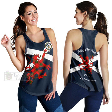 Maxtone Tartan Lion Rampant Women's Racerback Tanks Proudly Display Your Heritage with Alba Gu Brath and Clan Name 4XL - Tartan Vibes Clothing