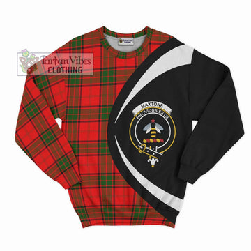 Maxtone Tartan Sweatshirt with Family Crest Circle Style Unisex - Tartan Vibes Clothing