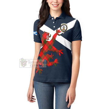 Maxtone Tartan Lion Rampant Women's Polo Shirt Proudly Display Your Heritage with Alba Gu Brath and Clan Name Women - Tartan Vibes Clothing