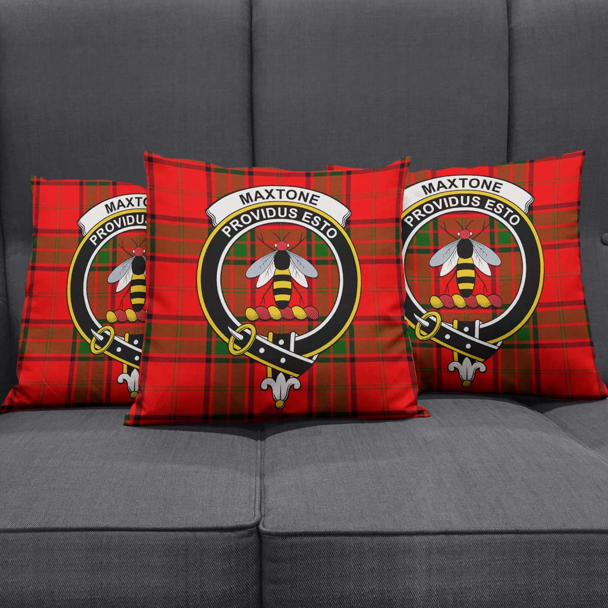 Maxtone Tartan Pillow Cover with Family Crest Rectangle Pillow Cover 51*91cm - Tartan Vibes Clothing