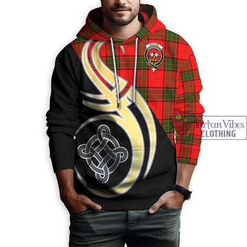 Maxtone Tartan Hoodie with Family Crest and Celtic Symbol Style Zip Hoodie - Tartan Vibes Clothing