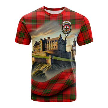 Maxtone Tartan Family Crest Cotton T-shirt with Scottish Ancient Castle Style Kid's Shirt - Tartan Vibes Clothing