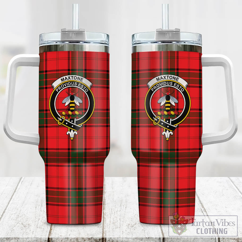 Maxtone Tartan Tumbler with Handle with Family Crest One Size 40 OZ - Tartan Vibes Clothing