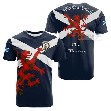 Maxtone Tartan Lion Rampant Cotton T-shirt Proudly Display Your Heritage with Alba Gu Brath and Clan Name Kid's Shirt - Tartan Vibes Clothing