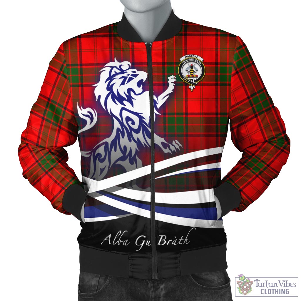 Maxtone Tartan Bomber Jacket with Alba Gu Brath Regal Lion Emblem Unisex - Tartan Vibes Clothing