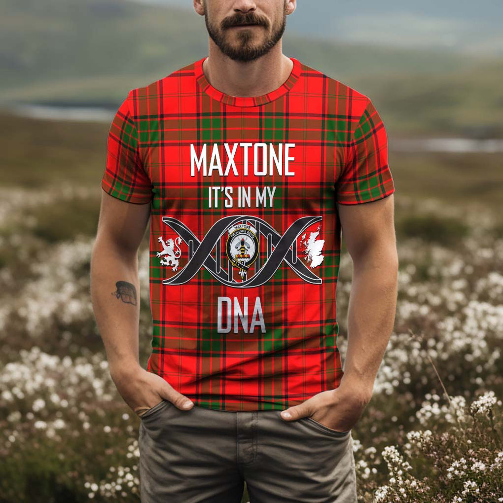 Maxtone Tartan T-Shirt with Family Crest DNA In Me Style Kid's Shirt - Tartan Vibes Clothing