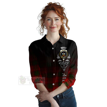 Maxtone Tartan Women's Casual Shirt Featuring Alba Gu Brath Family Crest Celtic Inspired Female - Tartan Vibes Clothing
