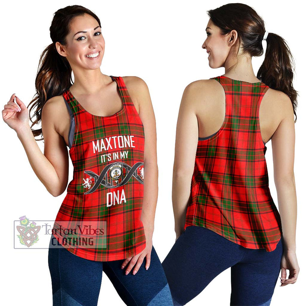 Maxtone Tartan Women's Racerback Tanks with Family Crest DNA In Me Style 4XL - Tartan Vibes Clothing