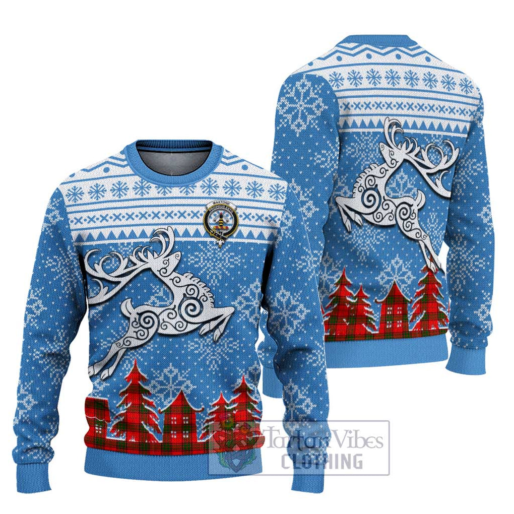 Maxtone Clan Christmas Ugly Sweater Celtic Reindeer Style Unisex - Tartan Vibes Clothing