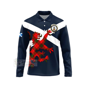 Maxtone Tartan Lion Rampant Long Sleeve Polo Shirt Proudly Display Your Heritage with Alba Gu Brath and Clan Name Unisex - Tartan Vibes Clothing