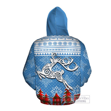 Maxtone Clan Christmas Cotton Hoodie Celtic Reindeer Style Pullover Hoodie - Tartan Vibes Clothing