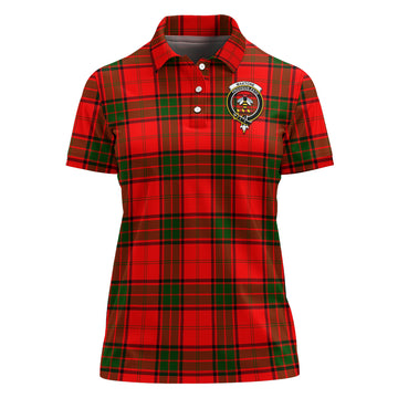 Maxtone Tartan Polo Shirt with Family Crest For Women