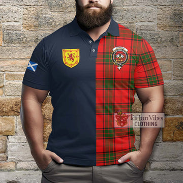 Maxtone Tartan Polo Shirt Alba with Scottish Lion Royal Arm Half Style - Tartan Vibes Clothing