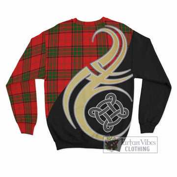 Maxtone Tartan Sweatshirt with Family Crest and Celtic Symbol Style - Tartan Vibes Clothing