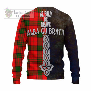Maxtone Tartan Family Crest Knitted Sweater Alba Gu Brath Be Brave Lion Ancient Style - Tartan Vibes Clothing
