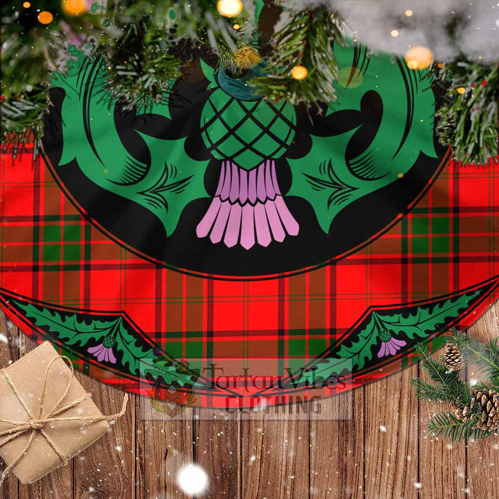 Maxtone Tartan Christmas Tree Skirt Scottish Thistle Style - Tartan Vibes Clothing
