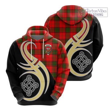 Maxtone Tartan Hoodie with Family Crest and Celtic Symbol Style - Tartan Vibes Clothing