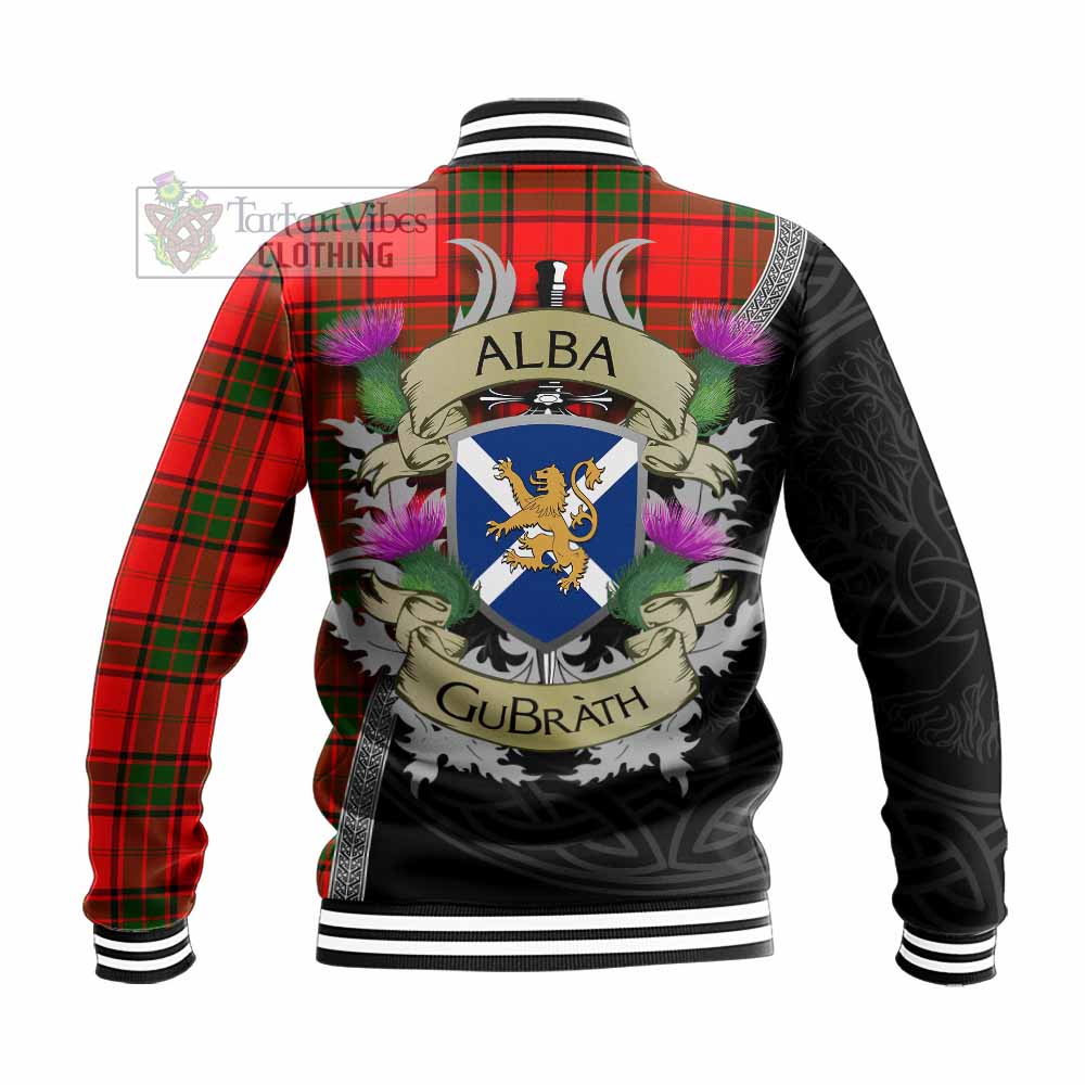 Maxtone Tartan Family Crest Baseball Jacket Lion Rampant Royal Thistle Shield Celtic Inspired - Tartan Vibes Clothing