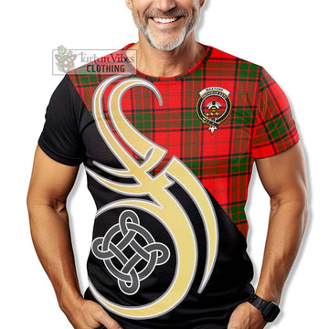 Maxtone Tartan T-Shirt with Family Crest and Celtic Symbol Style - Tartan Vibes Clothing
