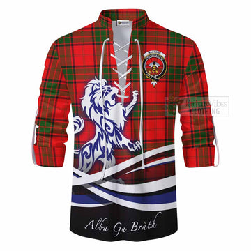 Maxtone Tartan Ghillie Kilt Shirt with Alba Gu Brath Regal Lion Emblem - Tartan Vibes Clothing