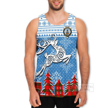 Maxtone Clan Christmas Men's Tank Top Celtic Reindeer Style - Tartan Vibes Clothing