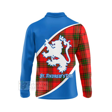 Maxtone Family Crest Tartan Long Sleeve Polo Shirt Celebrate Saint Andrew's Day in Style - Tartan Vibes Clothing