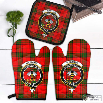 Maxtone Tartan Combo Oven Mitt & Pot-Holder with Family Crest - Tartan Vibes Clothing