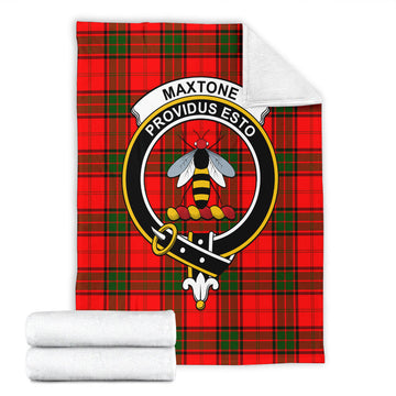 Maxtone Tartan Blanket with Family Crest