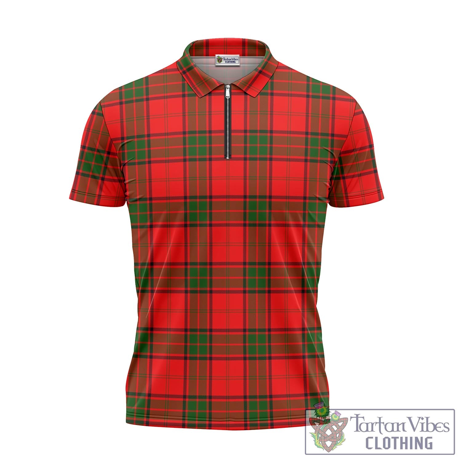 Maxtone Tartan Zipper Polo Shirt - Tartan Vibes Clothing
