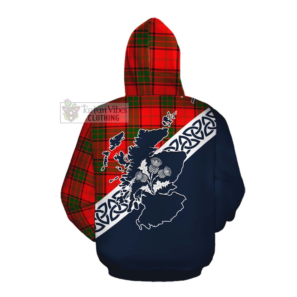 Maxtone Tartan Cotton Hoodie Featuring Thistle and Scotland Map Pullover Hoodie - Tartan Vibes Clothing