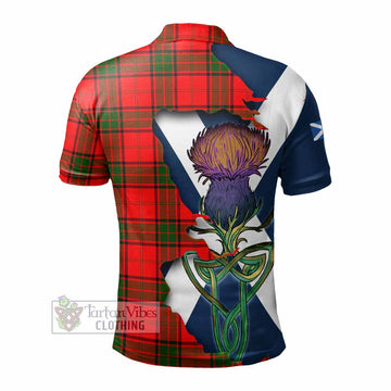 Tartan Vibes Clothing Maxtone Tartan Family Crest Polo Shirt Scottish Thistle Celtic Inspired
