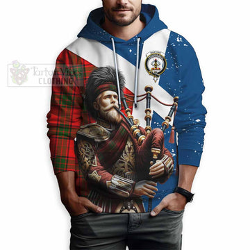 Maxtone Tartan Hoodie with Family Crest Scottish Bagpiper Vibes - Tartan Vibes Clothing