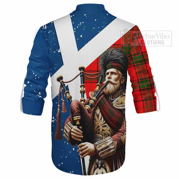 Maxtone Tartan Ghillie Kilt Shirt with Family Crest Scottish Bagpiper Vibes - Tartan Vibes Clothing