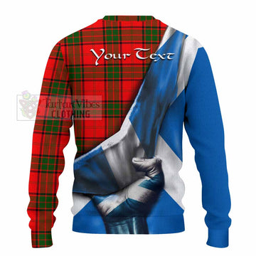 Maxtone Tartan Knitted Sweater with Family Crest Scotland Patriotic Style - Tartan Vibes Clothing