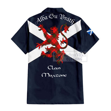 Maxtone Tartan Lion Rampant Hawaiian Shirt Proudly Display Your Heritage with Alba Gu Brath and Clan Name - Tartan Vibes Clothing